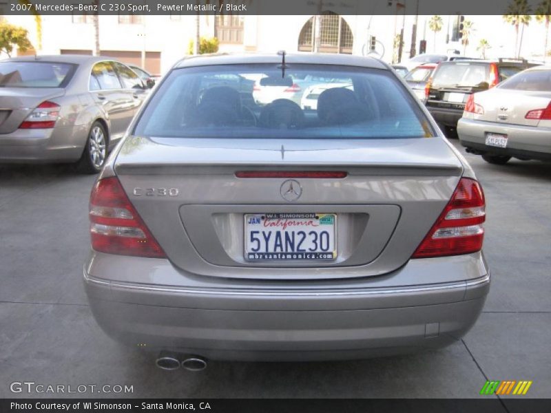 Pewter Metallic / Black 2007 Mercedes-Benz C 230 Sport