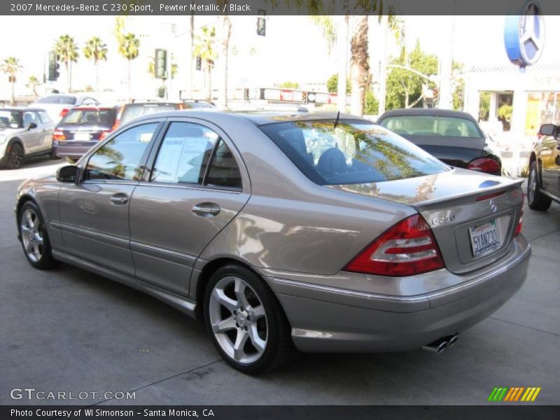 Pewter Metallic / Black 2007 Mercedes-Benz C 230 Sport