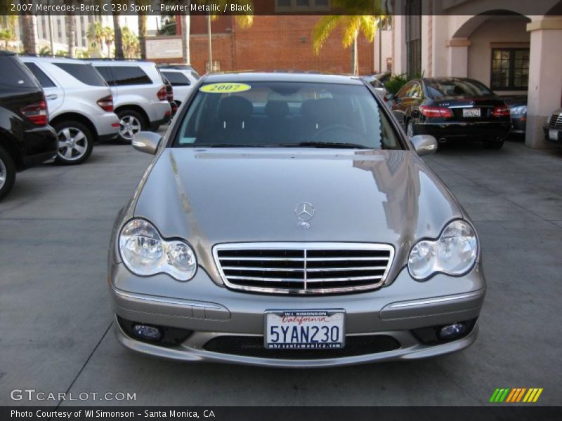 Pewter Metallic / Black 2007 Mercedes-Benz C 230 Sport