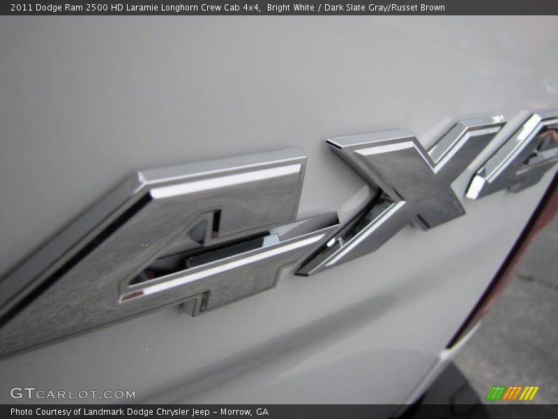 Bright White / Dark Slate Gray/Russet Brown 2011 Dodge Ram 2500 HD Laramie Longhorn Crew Cab 4x4