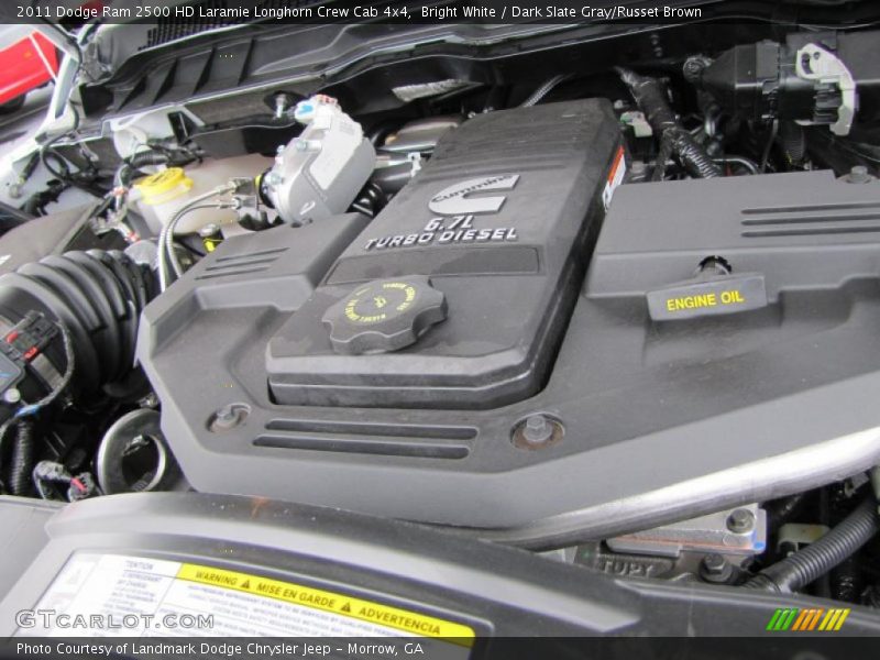  2011 Ram 2500 HD Laramie Longhorn Crew Cab 4x4 Engine - 6.7 Liter OHV 24-Valve Cummins VGT Turbo-Diesel Inline 6 Cylinder