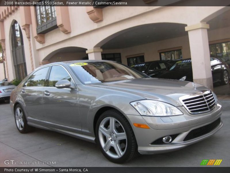 Pewter Metallic / Cashmere/Savanna 2008 Mercedes-Benz S 550 Sedan