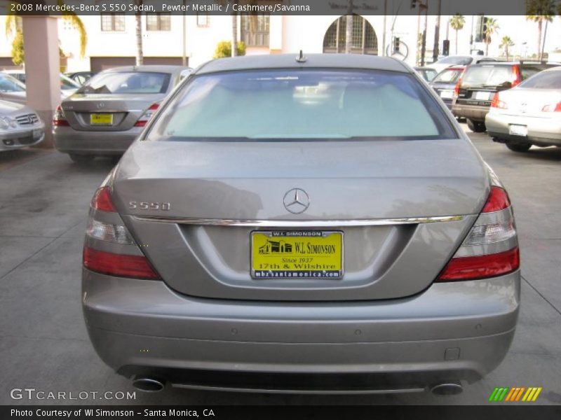 Pewter Metallic / Cashmere/Savanna 2008 Mercedes-Benz S 550 Sedan