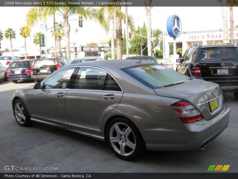 Pewter Metallic / Cashmere/Savanna 2008 Mercedes-Benz S 550 Sedan