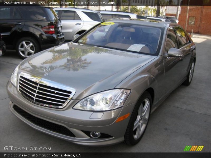 Pewter Metallic / Cashmere/Savanna 2008 Mercedes-Benz S 550 Sedan