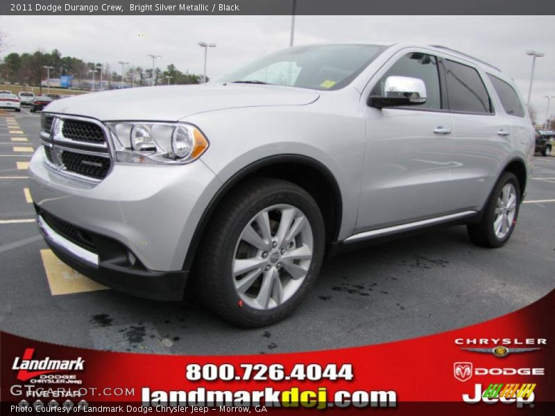 Bright Silver Metallic / Black 2011 Dodge Durango Crew