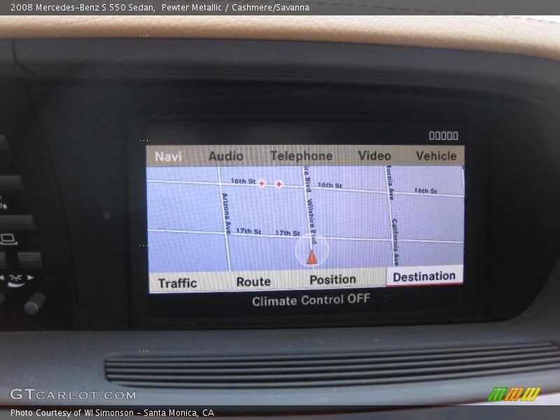 Pewter Metallic / Cashmere/Savanna 2008 Mercedes-Benz S 550 Sedan