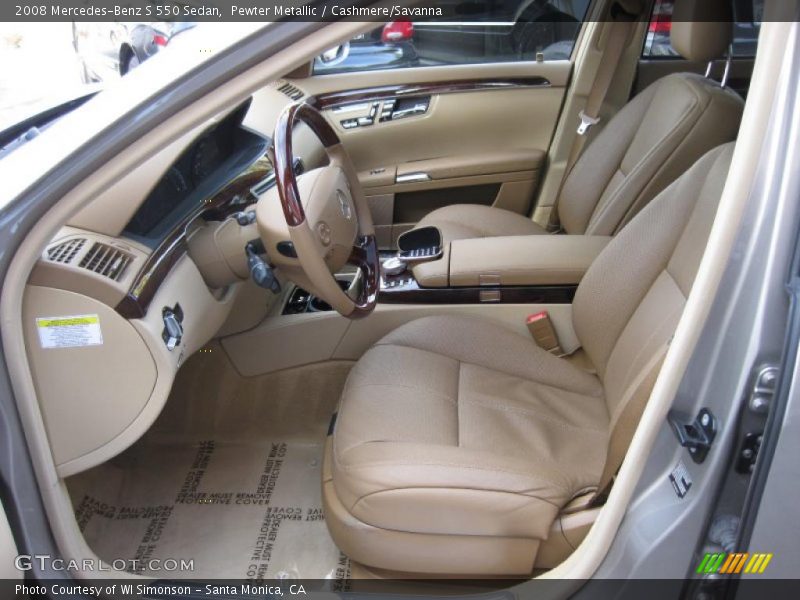 Pewter Metallic / Cashmere/Savanna 2008 Mercedes-Benz S 550 Sedan