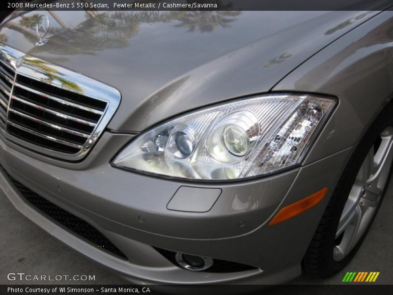Pewter Metallic / Cashmere/Savanna 2008 Mercedes-Benz S 550 Sedan