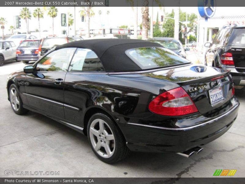 Black / Black 2007 Mercedes-Benz CLK 550 Cabriolet