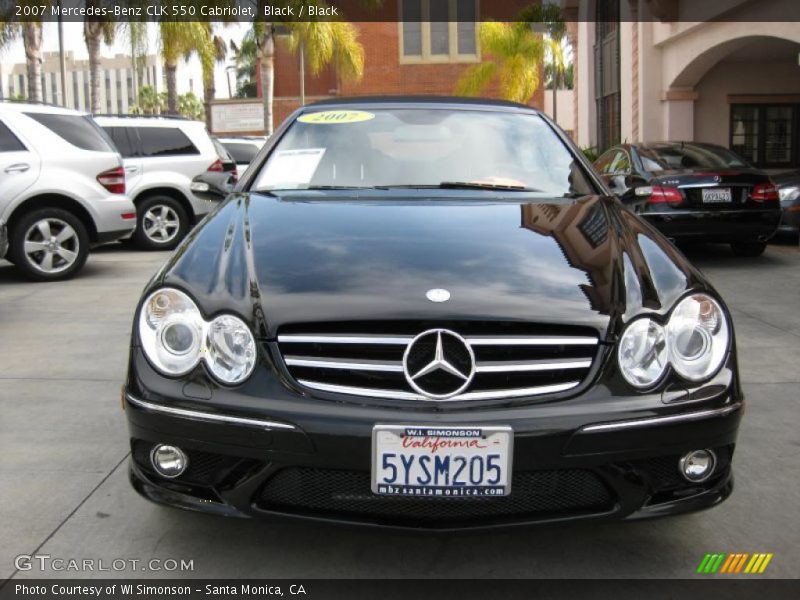 Black / Black 2007 Mercedes-Benz CLK 550 Cabriolet