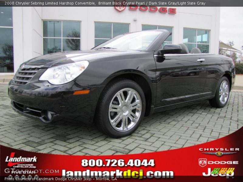 Brilliant Black Crystal Pearl / Dark Slate Gray/Light Slate Gray 2008 Chrysler Sebring Limited Hardtop Convertible