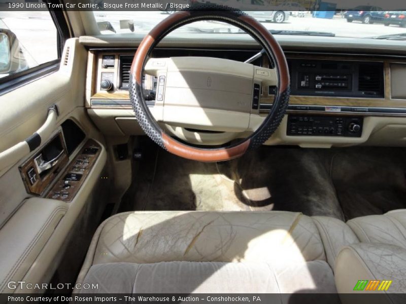 Bisque Frost Metallic / Bisque 1990 Lincoln Town Car Cartier