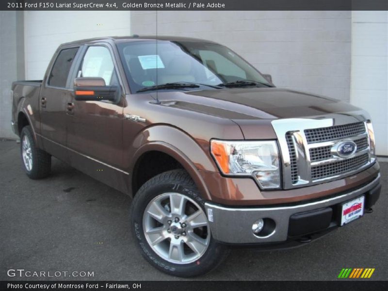 Golden Bronze Metallic / Pale Adobe 2011 Ford F150 Lariat SuperCrew 4x4