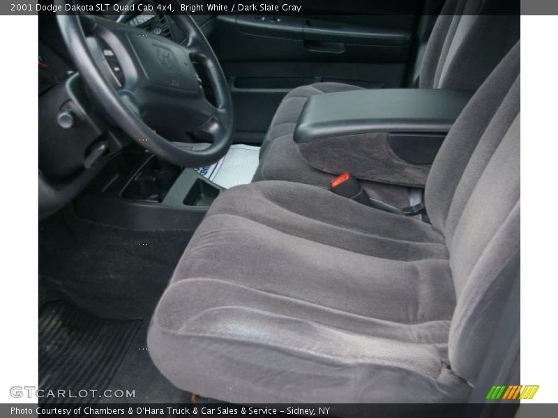 Bright White / Dark Slate Gray 2001 Dodge Dakota SLT Quad Cab 4x4