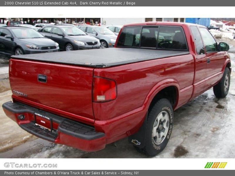  2000 S10 LS Extended Cab 4x4 Dark Cherry Red Metallic