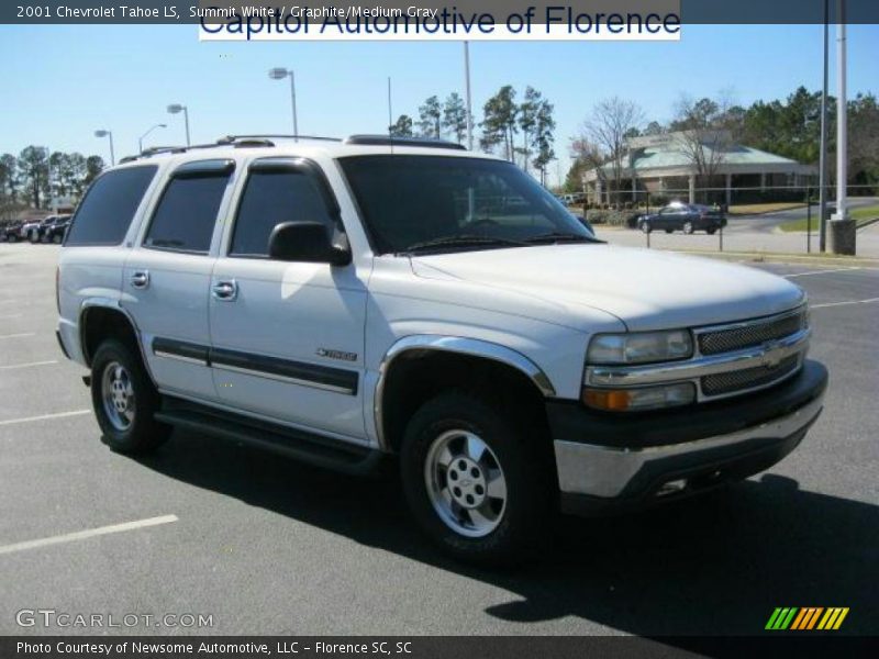 Summit White / Graphite/Medium Gray 2001 Chevrolet Tahoe LS