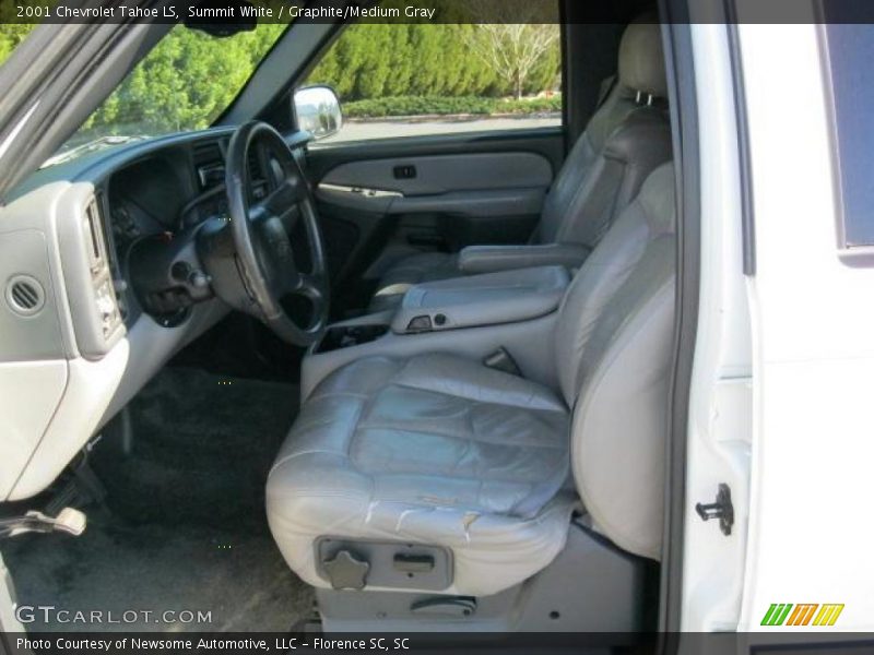 Summit White / Graphite/Medium Gray 2001 Chevrolet Tahoe LS