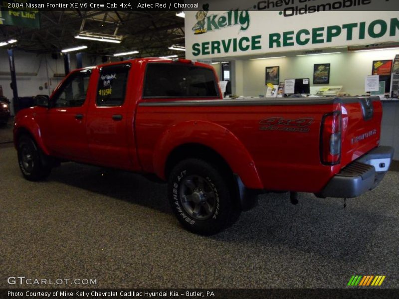 Aztec Red / Charcoal 2004 Nissan Frontier XE V6 Crew Cab 4x4