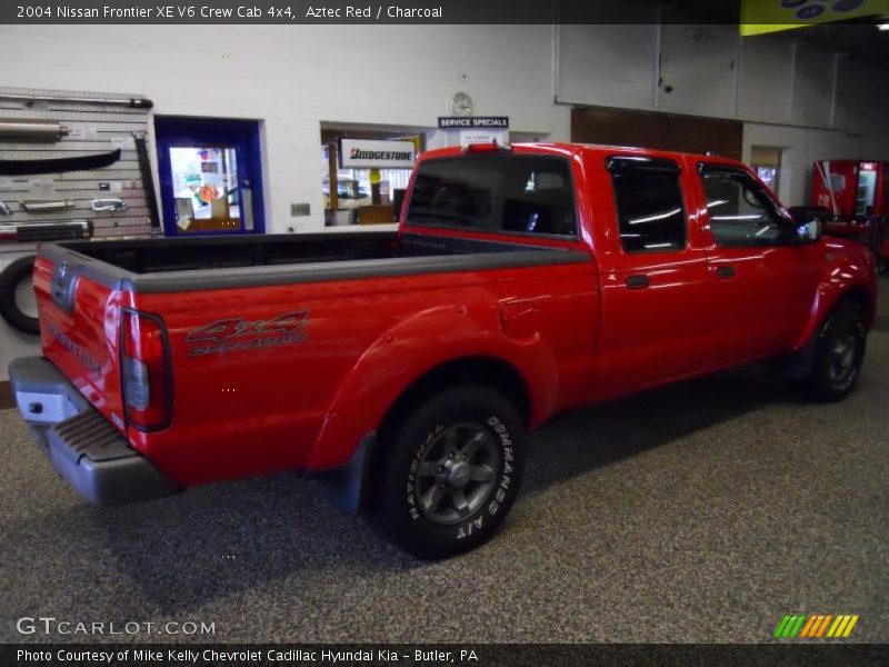 Aztec Red / Charcoal 2004 Nissan Frontier XE V6 Crew Cab 4x4