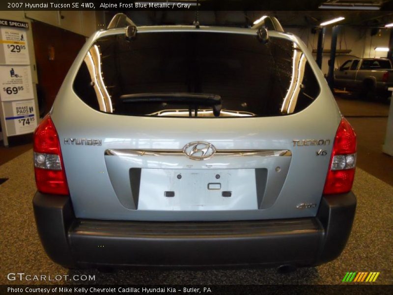 Alpine Frost Blue Metallic / Gray 2007 Hyundai Tucson SE 4WD