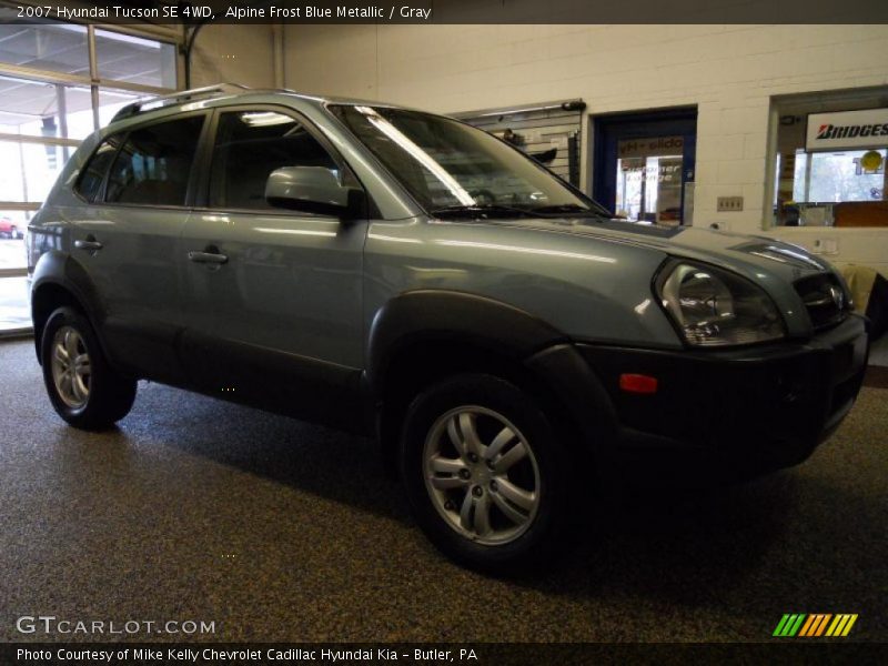 Alpine Frost Blue Metallic / Gray 2007 Hyundai Tucson SE 4WD