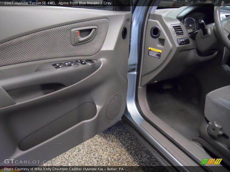 Alpine Frost Blue Metallic / Gray 2007 Hyundai Tucson SE 4WD