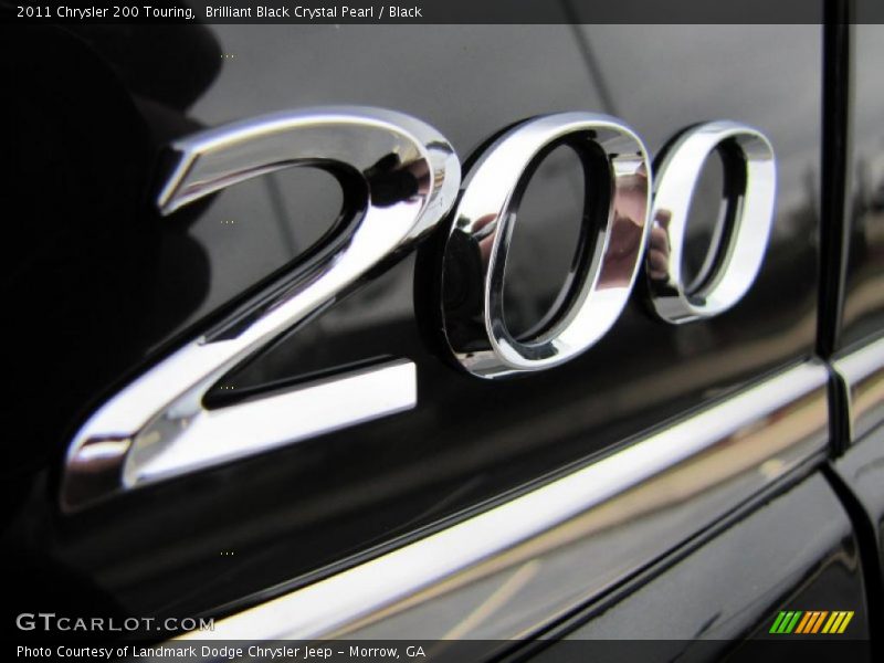 Brilliant Black Crystal Pearl / Black 2011 Chrysler 200 Touring