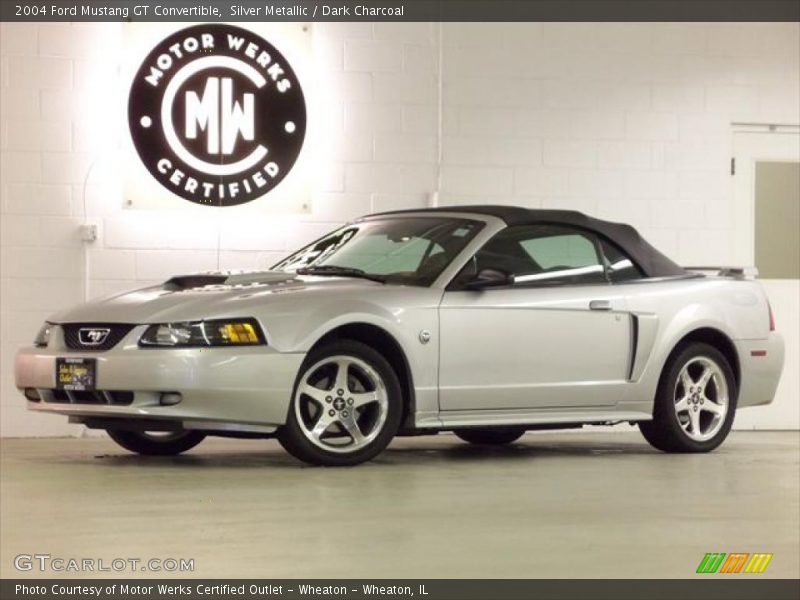 Silver Metallic / Dark Charcoal 2004 Ford Mustang GT Convertible