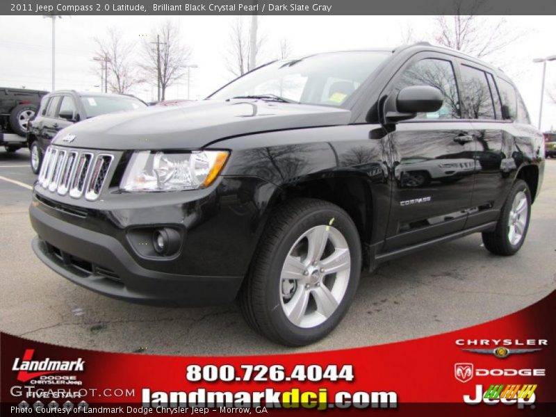 Brilliant Black Crystal Pearl / Dark Slate Gray 2011 Jeep Compass 2.0 Latitude