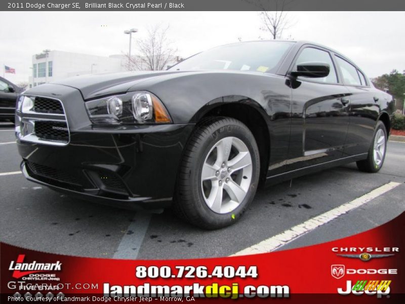 Brilliant Black Crystal Pearl / Black 2011 Dodge Charger SE