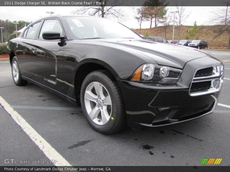 Brilliant Black Crystal Pearl / Black 2011 Dodge Charger SE