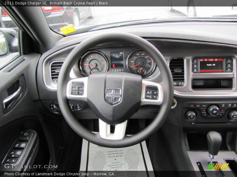Brilliant Black Crystal Pearl / Black 2011 Dodge Charger SE