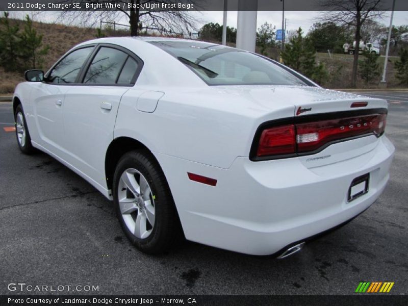 Bright White / Black/Light Frost Beige 2011 Dodge Charger SE