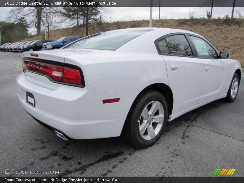 Bright White / Black/Light Frost Beige 2011 Dodge Charger SE