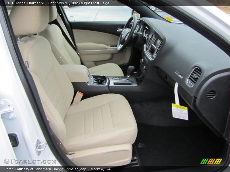 Bright White / Black/Light Frost Beige 2011 Dodge Charger SE