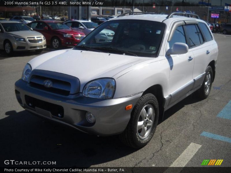 Nordic White / Gray 2006 Hyundai Santa Fe GLS 3.5 4WD