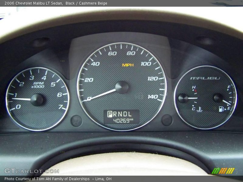 Black / Cashmere Beige 2006 Chevrolet Malibu LT Sedan