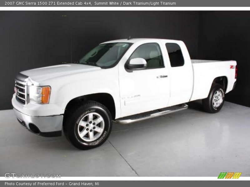 Summit White / Dark Titanium/Light Titanium 2007 GMC Sierra 1500 Z71 Extended Cab 4x4