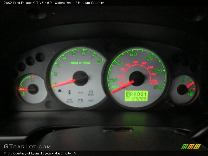 Oxford White / Medium Graphite 2002 Ford Escape XLT V6 4WD