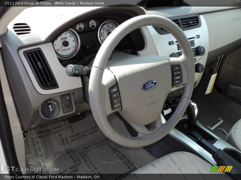 White Suede / Medium Stone 2011 Ford Focus SE Sedan