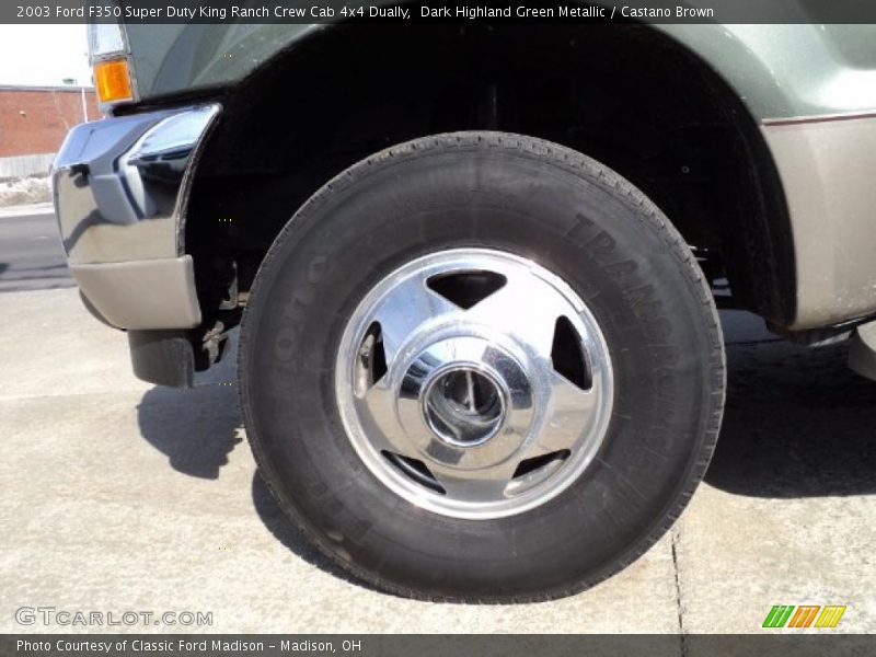 Dark Highland Green Metallic / Castano Brown 2003 Ford F350 Super Duty King Ranch Crew Cab 4x4 Dually