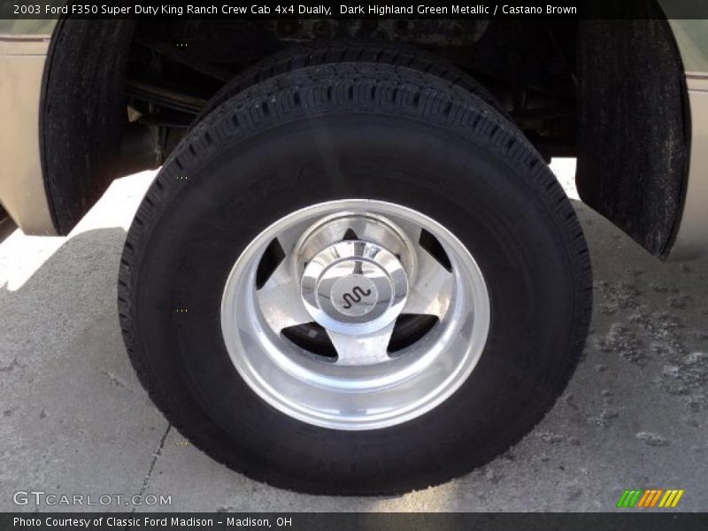 Dark Highland Green Metallic / Castano Brown 2003 Ford F350 Super Duty King Ranch Crew Cab 4x4 Dually