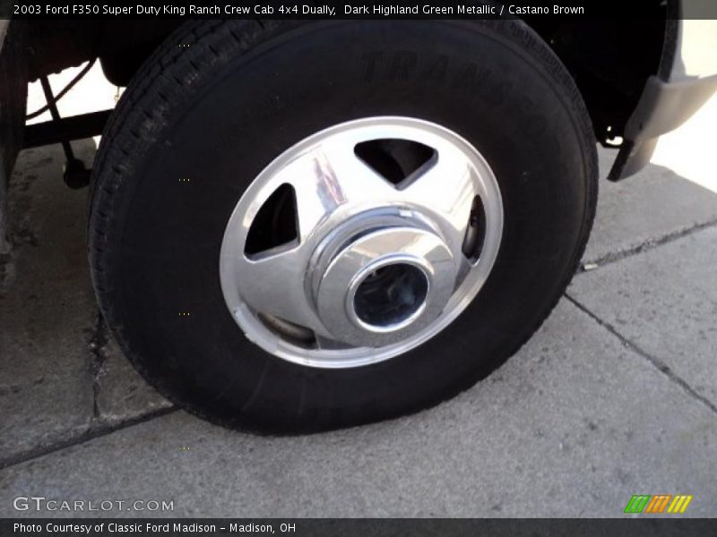 Dark Highland Green Metallic / Castano Brown 2003 Ford F350 Super Duty King Ranch Crew Cab 4x4 Dually