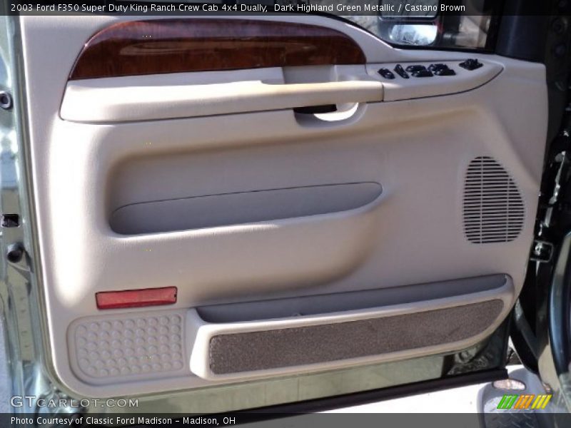 Dark Highland Green Metallic / Castano Brown 2003 Ford F350 Super Duty King Ranch Crew Cab 4x4 Dually