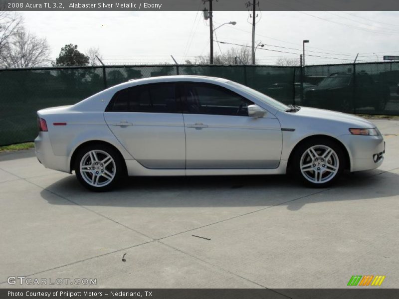 Alabaster Silver Metallic / Ebony 2008 Acura TL 3.2
