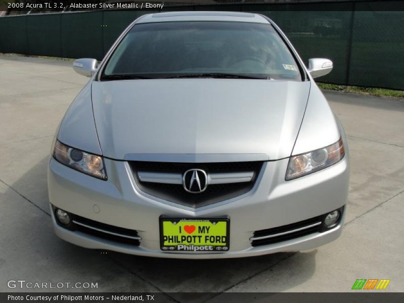 Alabaster Silver Metallic / Ebony 2008 Acura TL 3.2