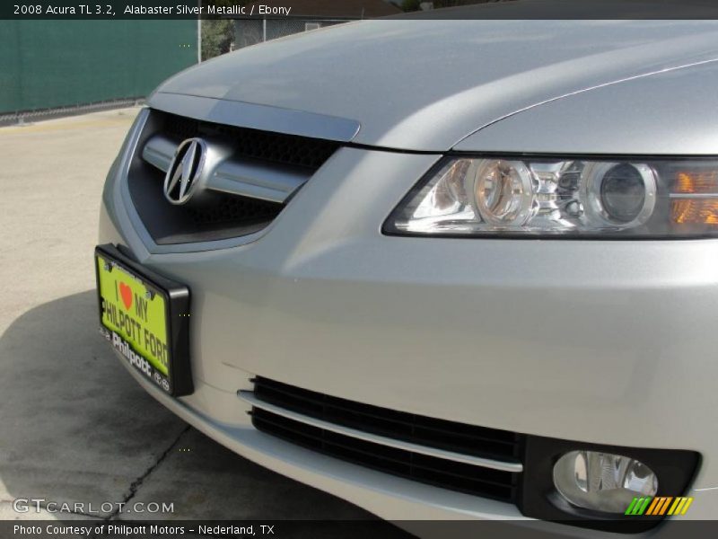 Alabaster Silver Metallic / Ebony 2008 Acura TL 3.2