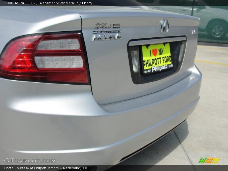 Alabaster Silver Metallic / Ebony 2008 Acura TL 3.2