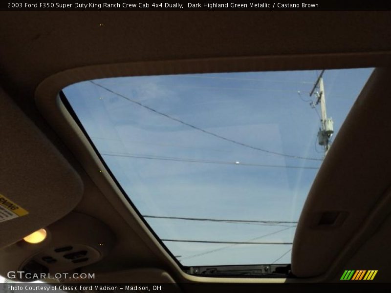 Dark Highland Green Metallic / Castano Brown 2003 Ford F350 Super Duty King Ranch Crew Cab 4x4 Dually